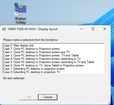 Ucebny FJFI - Displays setting GUI